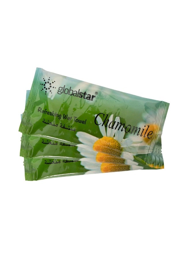globalstar Chamomile Refreshing Wet Towel 25pcs - Image 2